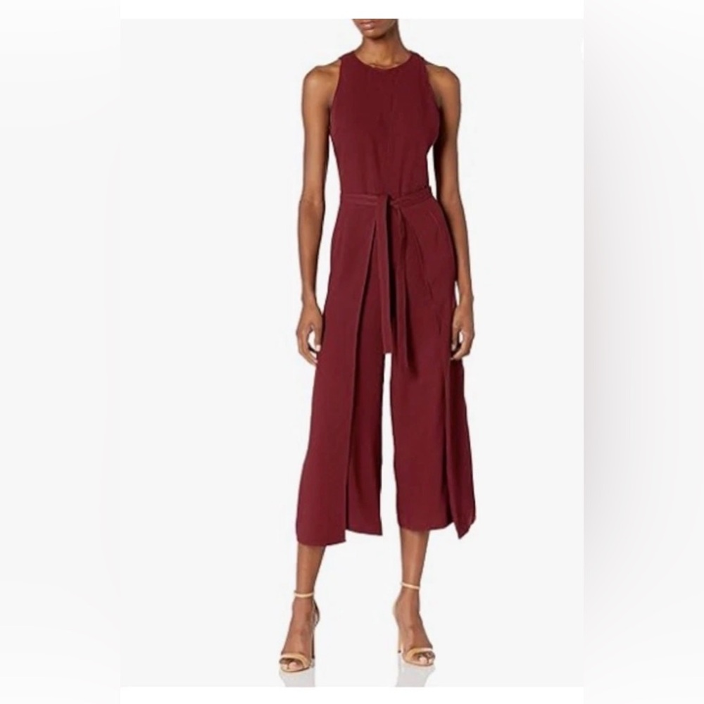 Joie Burgundy Sleeveless Jumpsuit